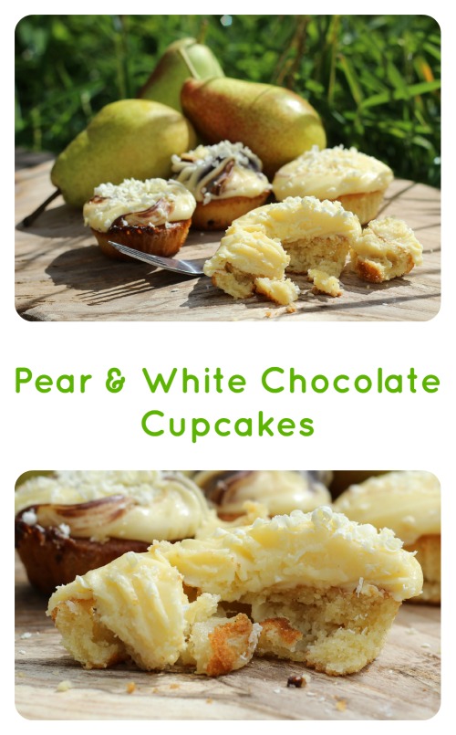 Pear & White Chocolate Cupcakes