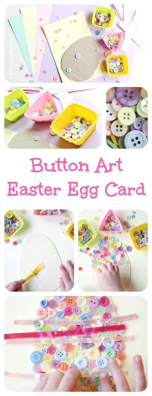 Button Art Easter Egg Card