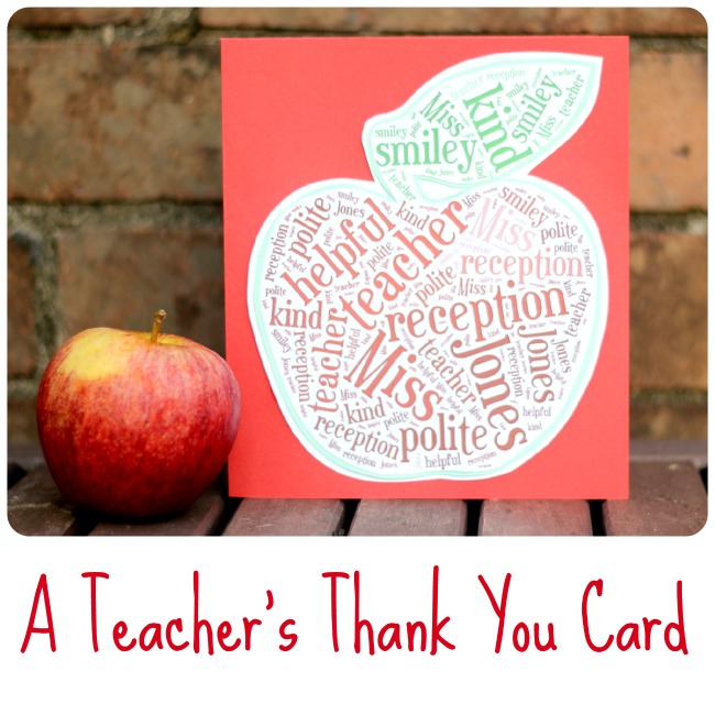 How To Make a Teacher's Thank You Card (using Tagxedo)