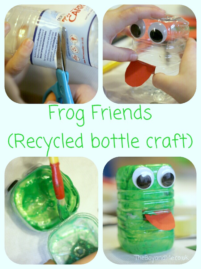 Frog Friends (Recycled bottle craft)