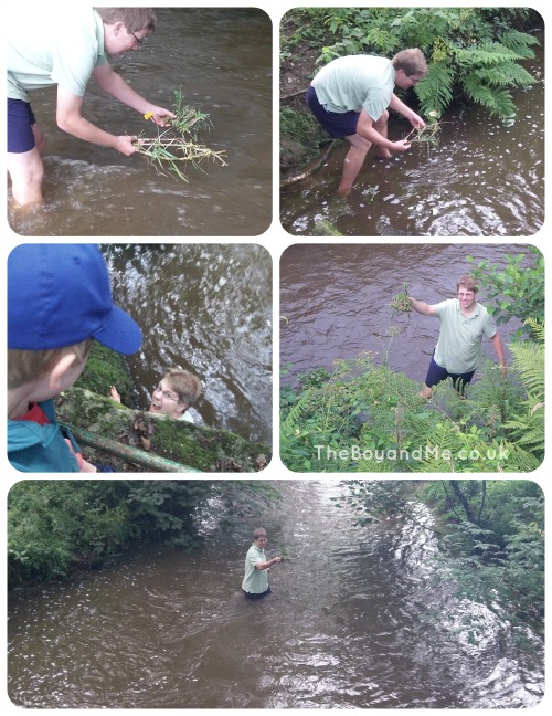 Making a stick raft